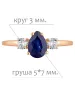 Женские Кольца_Серебро .925_САПФИР_Нанокристалл_2-Лазурит-Онлайн