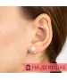 Женские Серьги_Серебро .925_КВАРЦ РОЗОВЫЙ__4-Лазурит-Онлайн