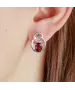 Женские Серьги_Серебро .925_ГРАНАТ__3-Лазурит-Онлайн