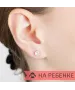 Женские Серьги_Серебро .925_КВАРЦ РОЗОВЫЙ__7-Лазурит-Онлайн